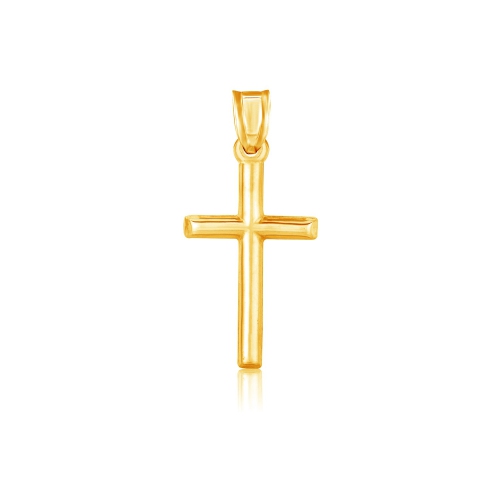 Image 1 of 1.. 14k Yellow Gold High Polish Cross Pendant