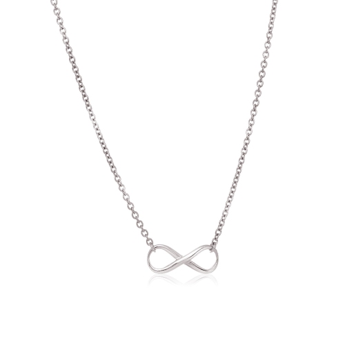 Image 1 of 4.. Sterling Silver Infinity Symbol Necklace