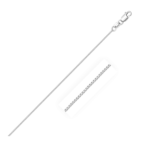 AVERA GROUP  14K Gold Classic Box Chain 0.6MM In White