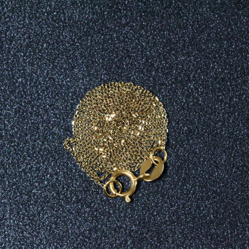 Chaîne 0,7 mm en or jaune 14K ct à maillons coupés au diamant