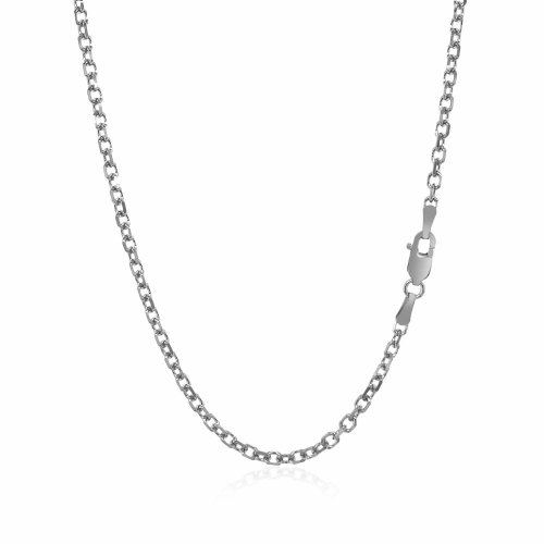 Chaîne câble en argent sterling plaqué rhodium de 2,3&nbsp;mm