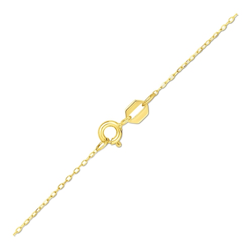 Collier trèfle à quatre feuilles, or jaune 14K K