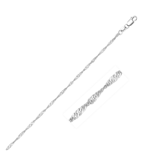 Image 1 de 4.. Chaîne Singapour en or blanc 14K ct 1,5&nbsp;mm