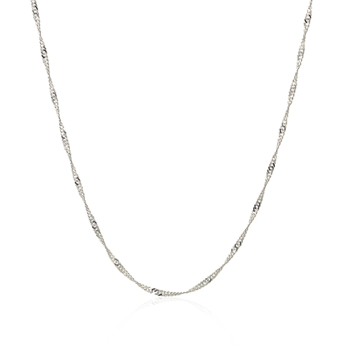 14k White Gold Singapore Chain 1.5mm