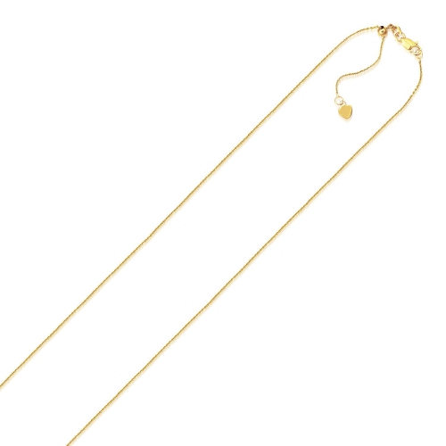 Image 1 de 4.. Chaîne câble ajustable en or jaune 10K ct 0,9&nbsp;mm