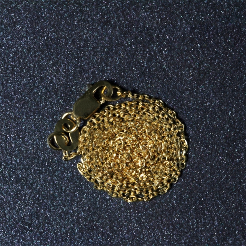 Chaîne 0,8 mm en or jaune 14K ct à maillons coupés au diamant