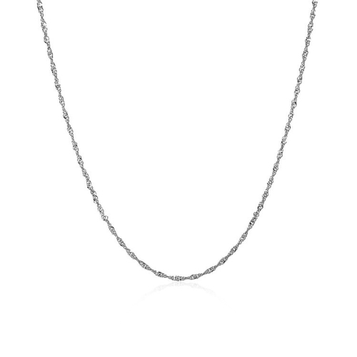 Chaîne Singapour en or blanc 14K ct 1,0 mm