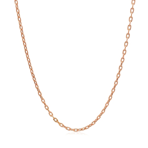 Double Extendable Cable Chain in 14k Rose Gold