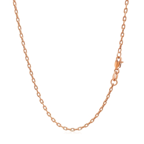Double Extendable Cable Chain in 14k Rose Gold