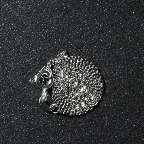 Chaîne 0,8&nbsp;mm en or blanc 14K ct à maillons coupés au diamant