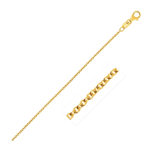 Image 1 de 5.. Chaîne 1,3&nbsp;mm à maillons ronds en or jaune 14K ct