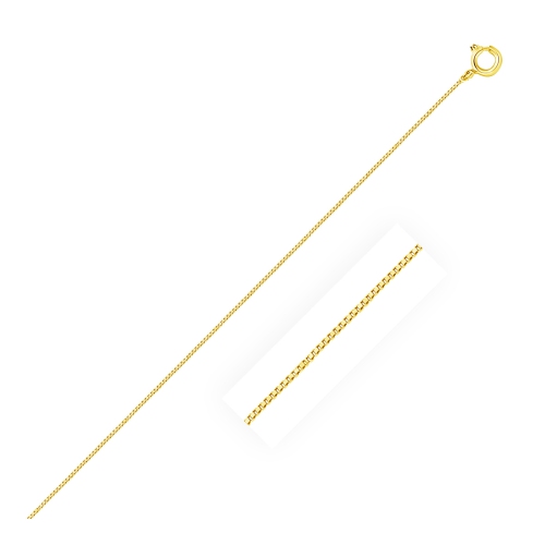 AVERA GROUP  14K Gold Classic Box Chain 0.45MM In Yellow