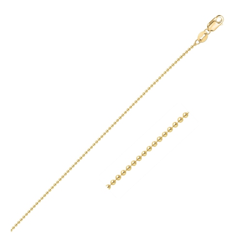 AVERA GROUP  14K Gold Bead Chain 1.0MM In Yellow