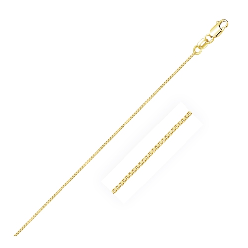 AVERA GROUP  14K Gold Classic Box Chain 0.6MM In Yellow