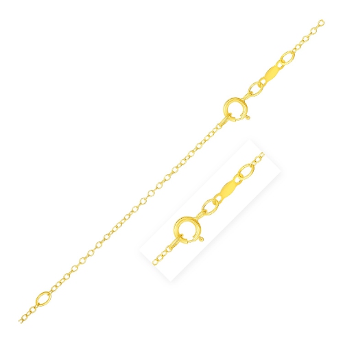 Extendable Cable Chain in 14k Yellow Gold