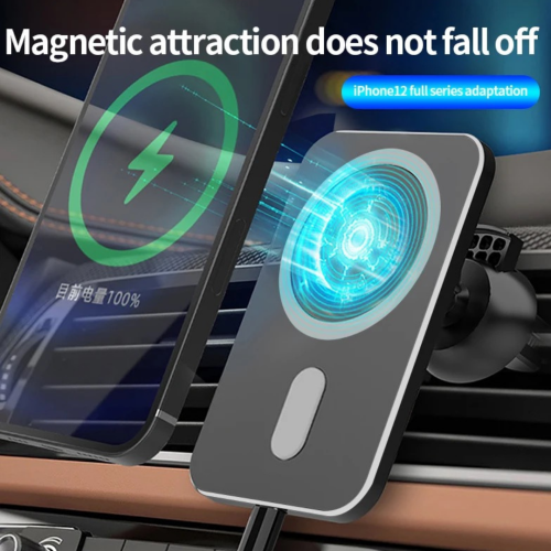 TUTT 15W Qi Magnetic Wireless Car Phone Holder Charger 360° Adjustable Strong Magnetic Compatible with iPhone 15 14 13 12 Pro Plus Max Mini