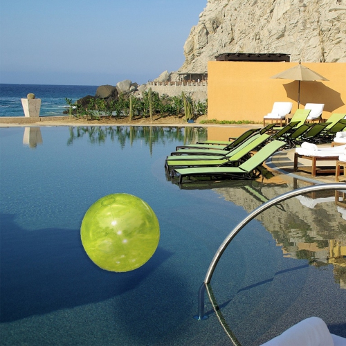 Inflatable Transparent Beach Ball - 14" - Yellow