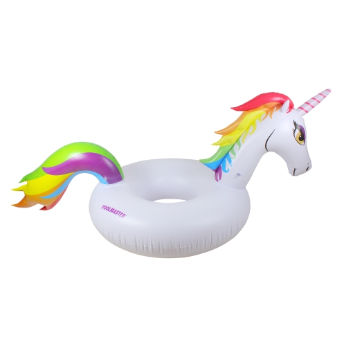 Inflatable Rainbow Unicorn Swimming Pool Party Inner Tube, 48-Inch