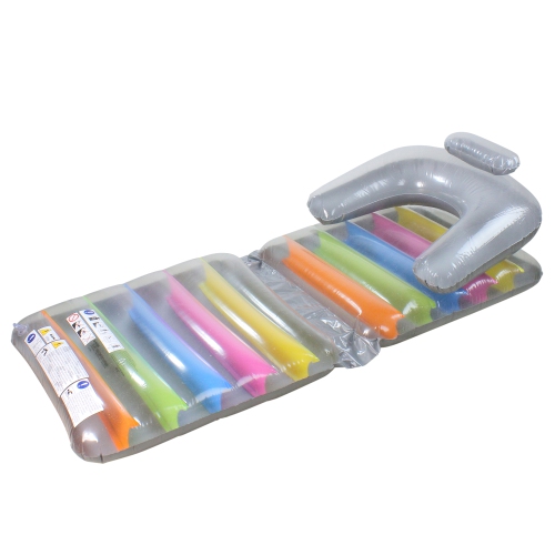 POOL CENTRAL  Inflatable Folding Swimming Pool Chaise Lounge, 75-Inch In Gray