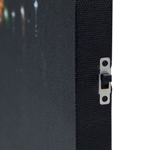 23.5" LED Lighted Famous Eiffel Tower Paris France at Night Canvas Wall Art