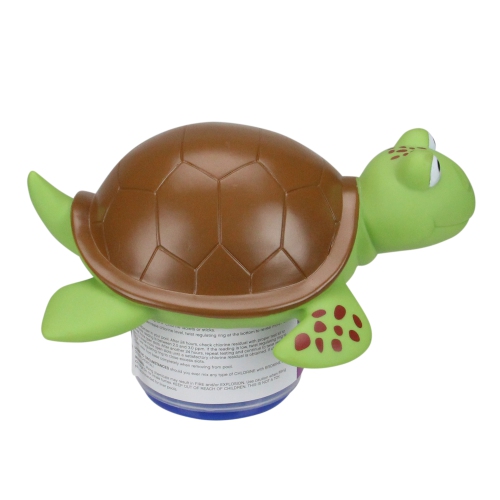 Green and Brown Floating Turtle Swimming Pool Chlorine Dispenser