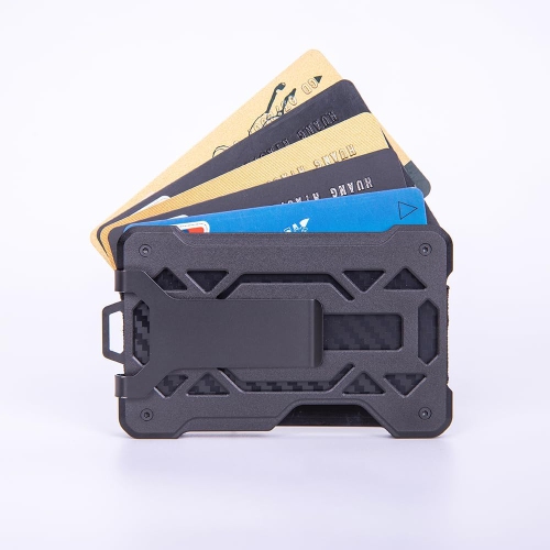 US Mecha Style Designer Fashion Badge Holder 4 Cards Holder Hard Plastic  with Heavy Duty Lanyard and Retractable Reel Clip Key Id Money Clip Wallet