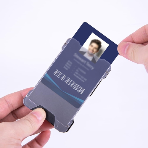 navor Minimalist Wallet with 1 Clear Window ID Badge Holder, Money Clip, RFID Blocking Front Pocket Slim Credit/Business Card Holder Holds up to 15