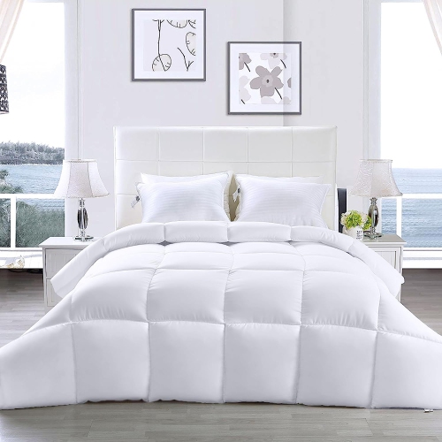Utopia Bedding All Season Comforter - Ultra Soft Down Alternative Comforter - Plush Siliconized Fiberfill Duvet Insert - Box Stitched