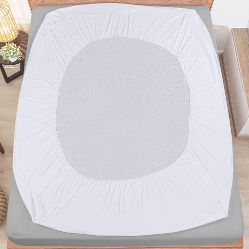 Utopia Bedding Waterproof Terry Top Mattress Protector Queen 200 GSM, Mattress Cover, Breathable, Fitted Style with Stretchable Pockets