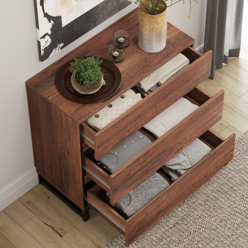 WAMPAT Modern TV Stand for TVs up to 100 inches,Entertainment Center TV Console with 9 Drawers and Metal Base,Media Console for Living