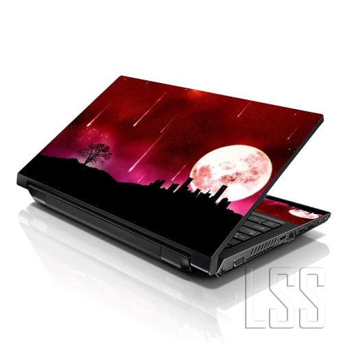 LSS 17 17.3 Inches Laptop Notebook Skin Sticker with 2 Wrist Pads - Reusable Cover Protector Vinyl Sticker Cover Decal Fits 17" - 19" - Red Earth Sce