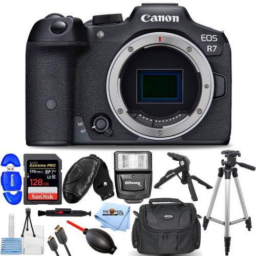 CANON  Eos R7 Mirrorless Camera 5137C002 - 7PC Accessory Bundle