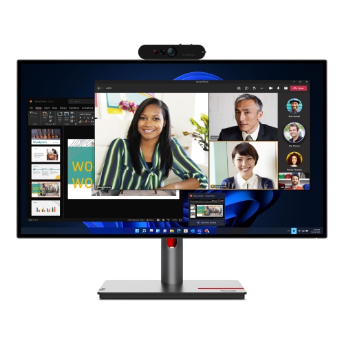 LENOVO  Thinkvision P27Q-30 27 Inch Monitor With Thinkvision Mc60 Monitor Webcam 