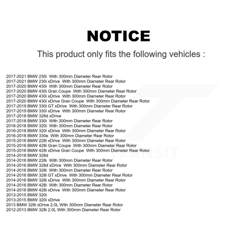 Rear Ceramic Disc Brake Pads CMX-D1613 For BMW 328i xDrive 330i 320i 428i 328d 230i 430i Gran Coupe