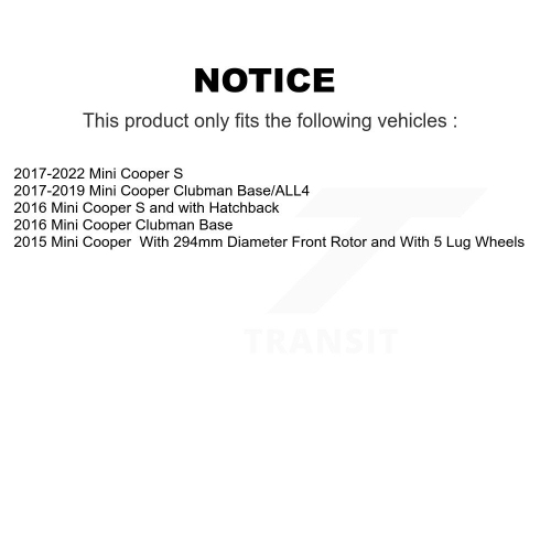 Front Ceramic Disc Brake Pads CMX-D1801 For Mini Cooper Clubman