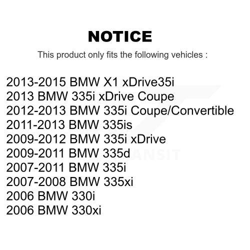 Plaquettes de frein arrière semi-métalliques PPF-D1170 pour BMW X1 335i xDrive 335xi 330i 330xi 335is 335d.