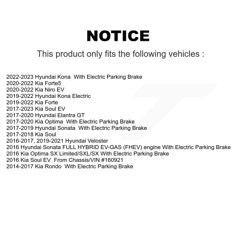 Rear Ceramic Disc Brake Pads CMX-D1813 For Hyundai Kia Kona Forte Sonata Soul Electric Elantra GT EV