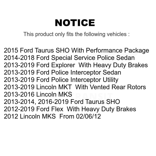 Front Semi-Metallic Disc Brake Pads PPF-D1611 For Ford Explorer Flex Taurus Police Interceptor Sedan