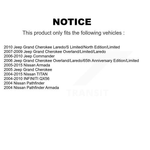 Plaquettes de frein arrière en céramique CMX-D1041 pour Jeep Nissan Grand Cherokee TITAN Armada commander QX56