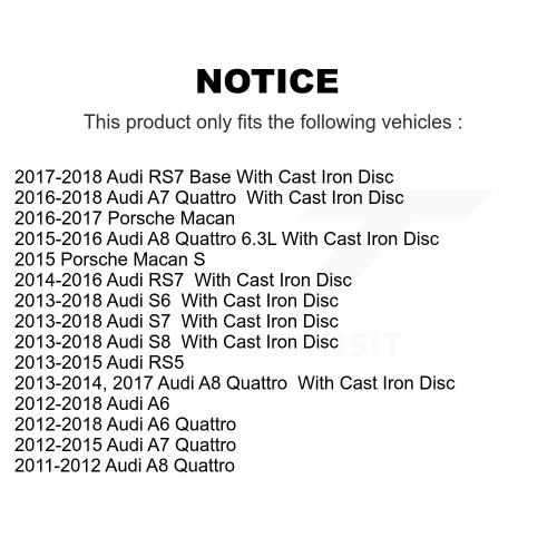 Rear Semi-Metallic Disc Brake Pads NWF-PRM1547 For Audi Porsche Macan A6 Quattro A7 A8 RS5 S6 RS7 S7