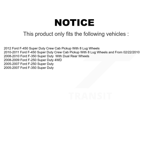 Plaquettes de frein avant semi-métalliques NWF-ASD1069 pour Ford F-350 Super Duty F-250 F-450