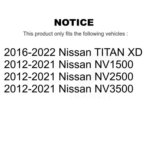 Plaquettes de frein arrière à disque en céramique NWF-PRC1565&nbsp;B pour Nissan NV2500 TITAN XD NV3500 NV1500