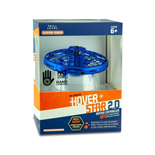 Hover Star 2.0 Drone – Motion Controlled UFO Chrome Edition, Honeycomb Design, Super Easy Skill Level, Ages 6+, Ultra-Stable Performance