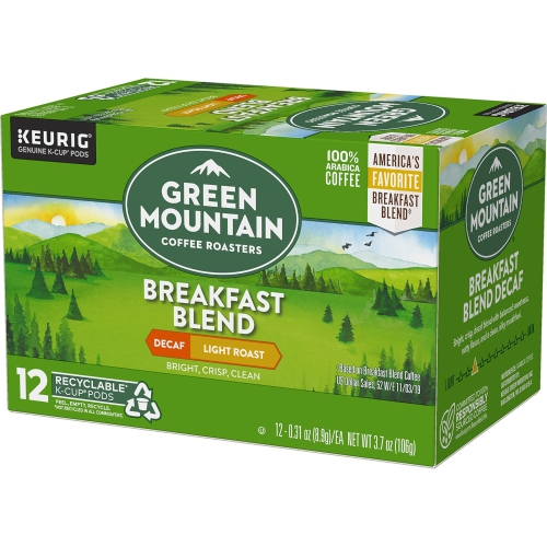 Green Mountain Keurig Decaf Coffee Breakfast Blend, 0.31 Ounce