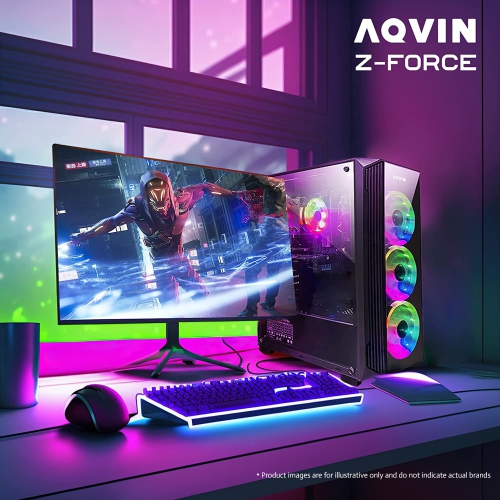 Gaming PC AQVIN ZForce Desktop Tower Computer - Intel Core i5 Processor up to 4.0GHz 32GB DDR4 RAM 1TB SSD GeForce RTX 5060 8GB GDDR7 WIFI Windows 11