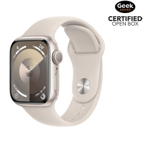 Open Box - Apple Watch Series 9 41mm Starlight Aluminium Case with Starlight Sport Band - Medium/Large