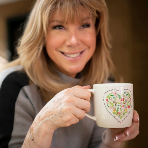 Chantal Lacroix - “Mom” Coffee Cup and Stainless Steel Bracelet Duo