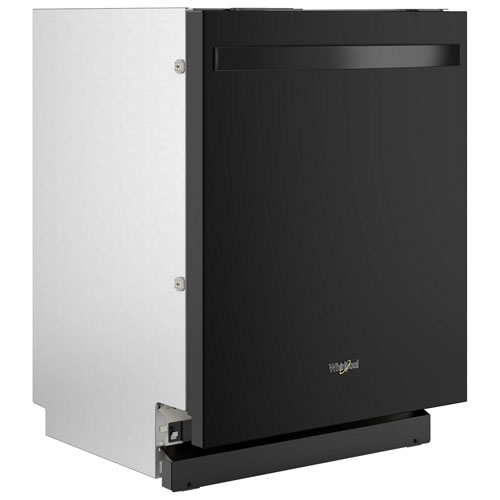 Lave-vaisselle encastrable 24 po 44 dB de Whirlpool à cuve en inox et 3e panier - Noir