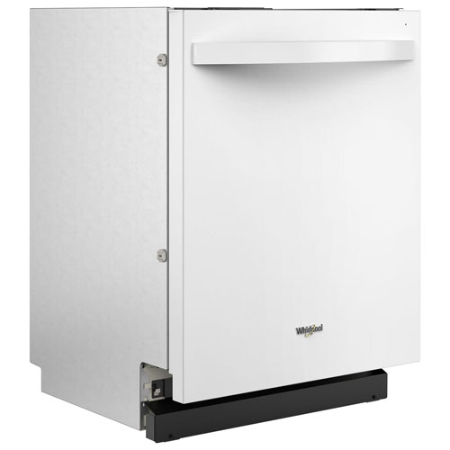 Lave-vaisselle encastrable 24 po 44 dB Whirlpool avec cuve inox et 3e panier - Blanc