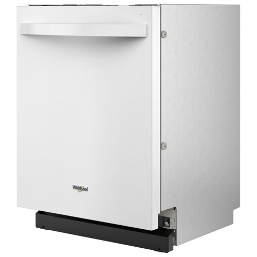 Lave-vaisselle encastrable 24 po 44 dB Whirlpool avec cuve inox et 3e panier - Blanc